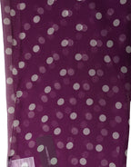 Purple and White Silk Scarf