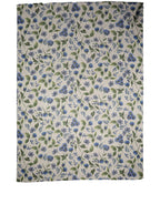White and Blue Polyester Scarf