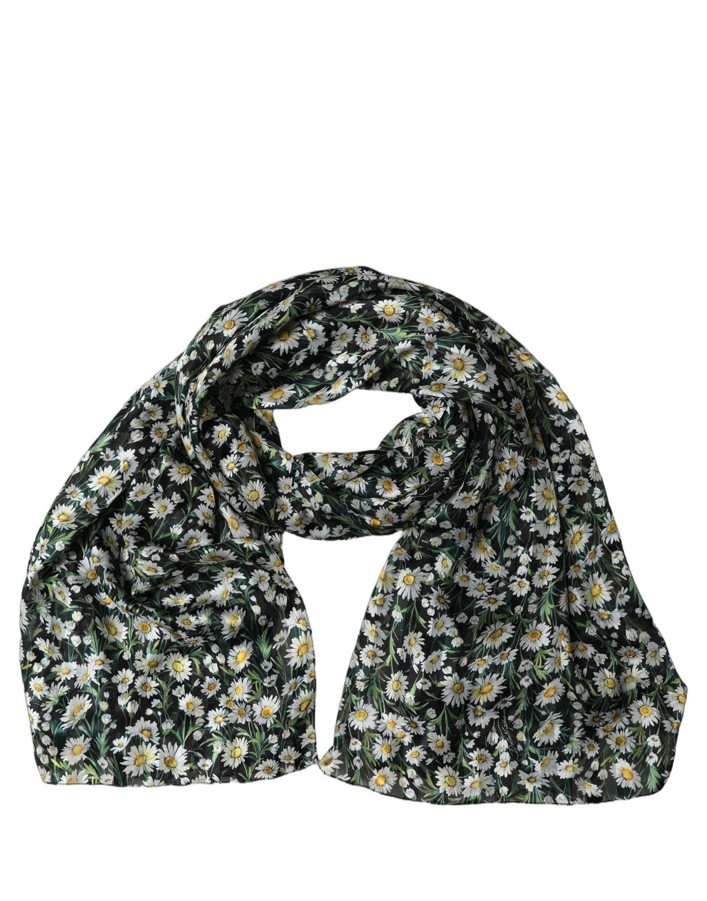 Black and White Silk Scarf