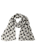 White and Black Silk Scarf