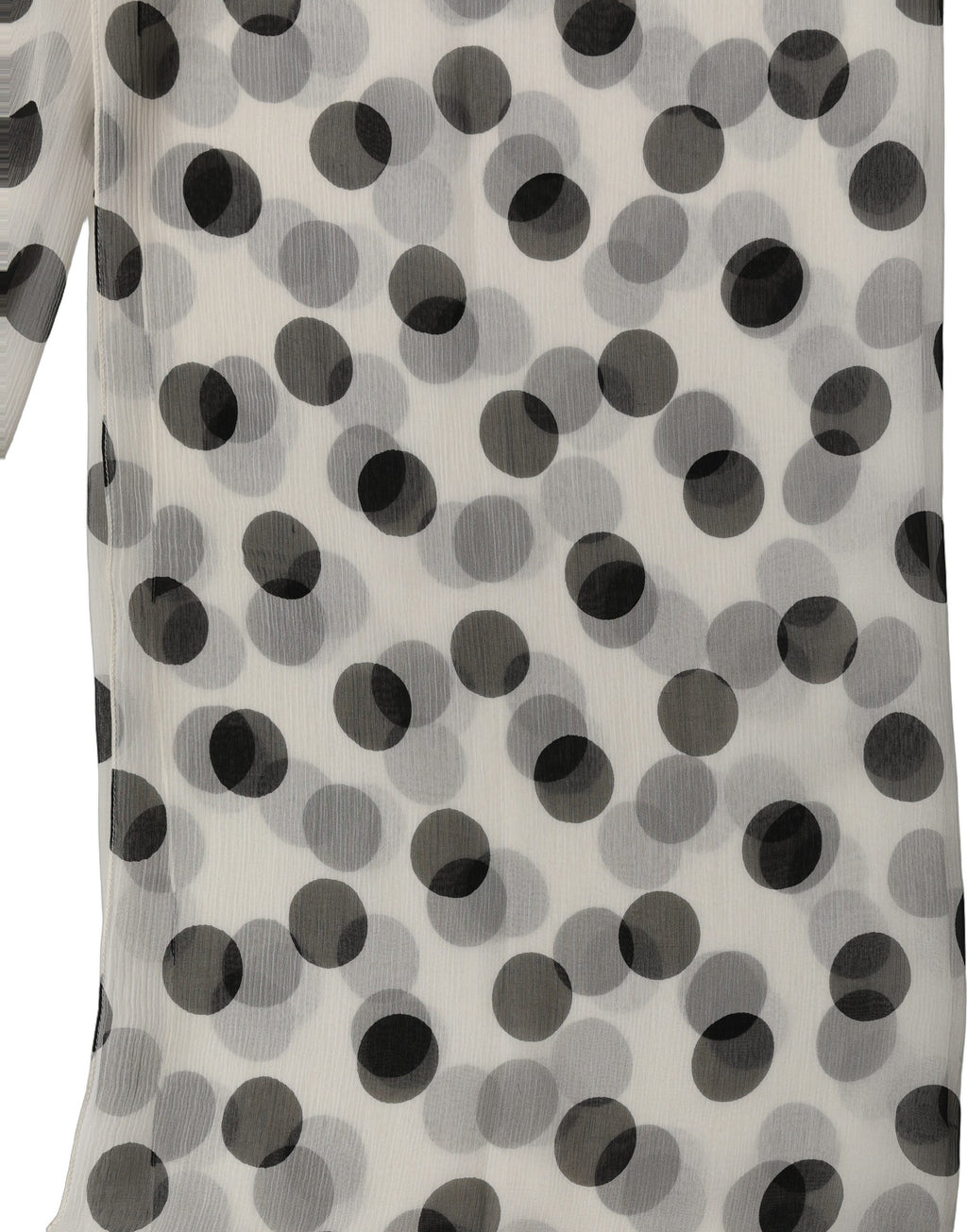 White and Black Silk Scarf