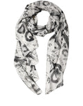 White Silk Scarf