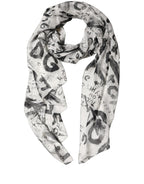 White Silk Scarf