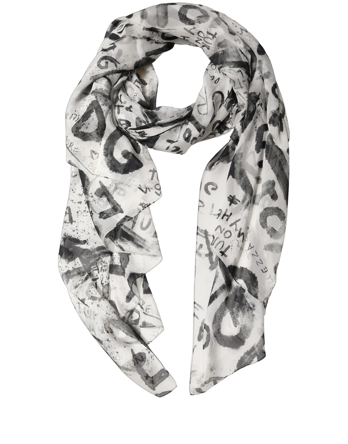 White Silk Scarf