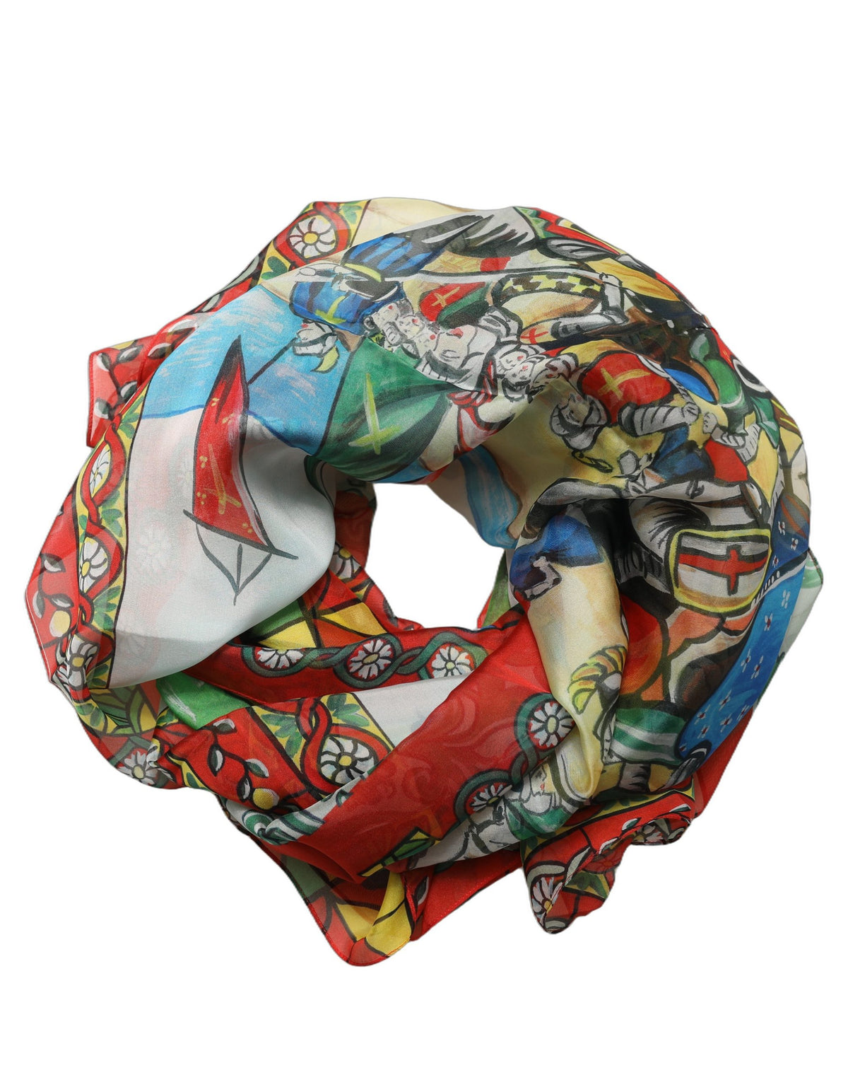 Multicolour Silk Scarf