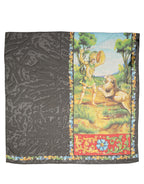 Dark Grey Silk Scarf