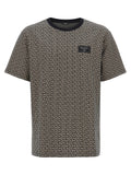 White and Black Cotton T-Shirt