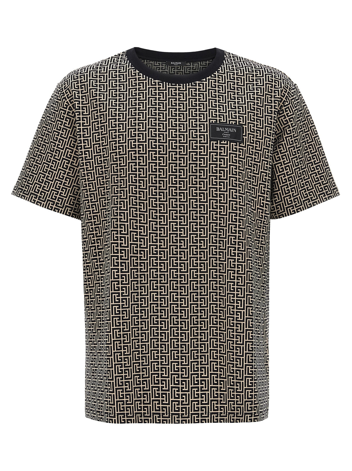 White and Black Cotton T-Shirt