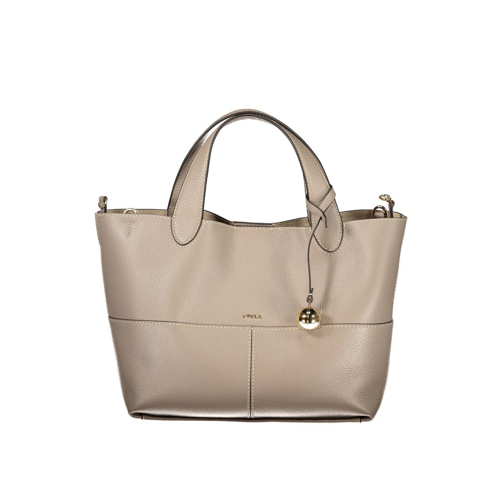 Grey Leather Handbag