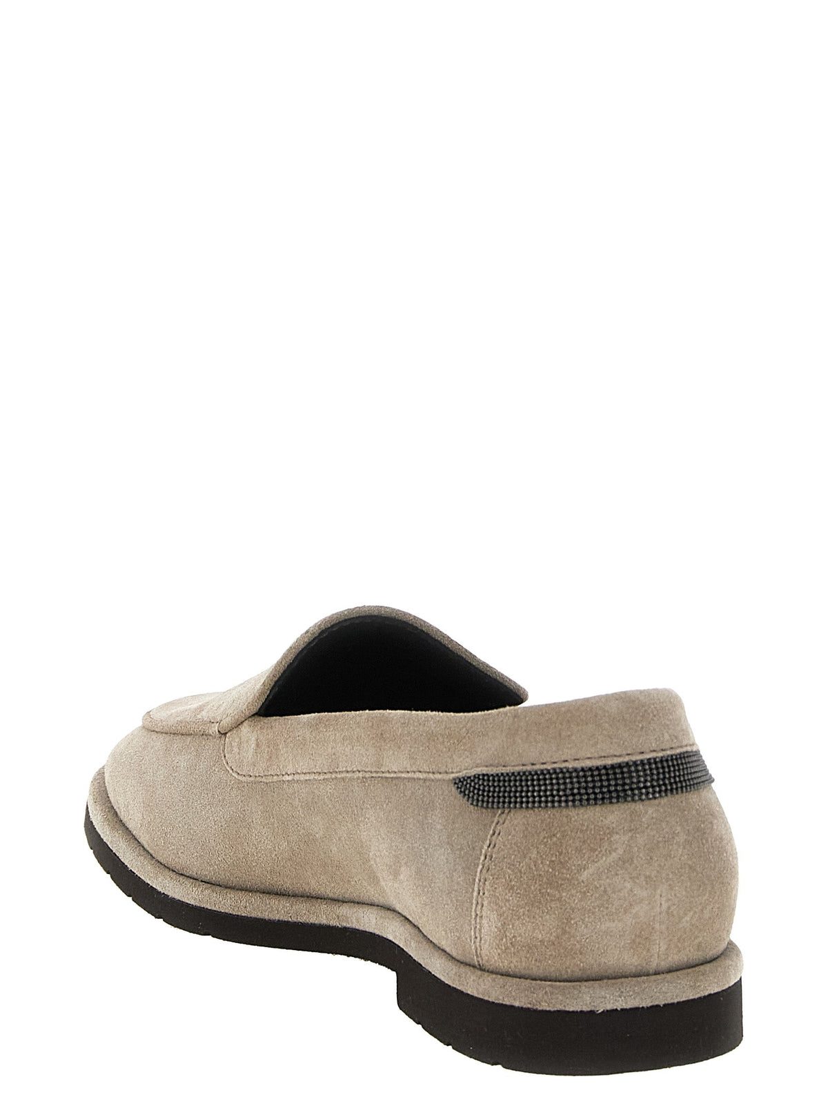 Beige Suede Loafers