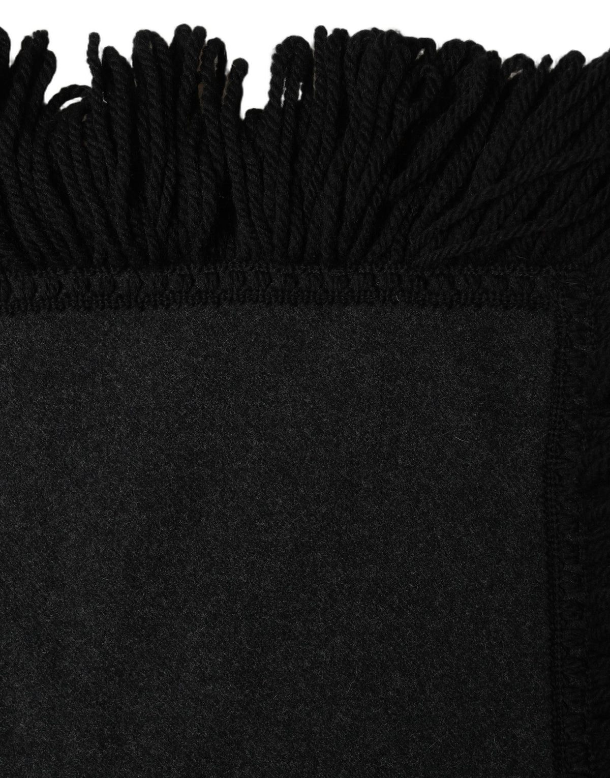 Black Virgin Wool Scarf