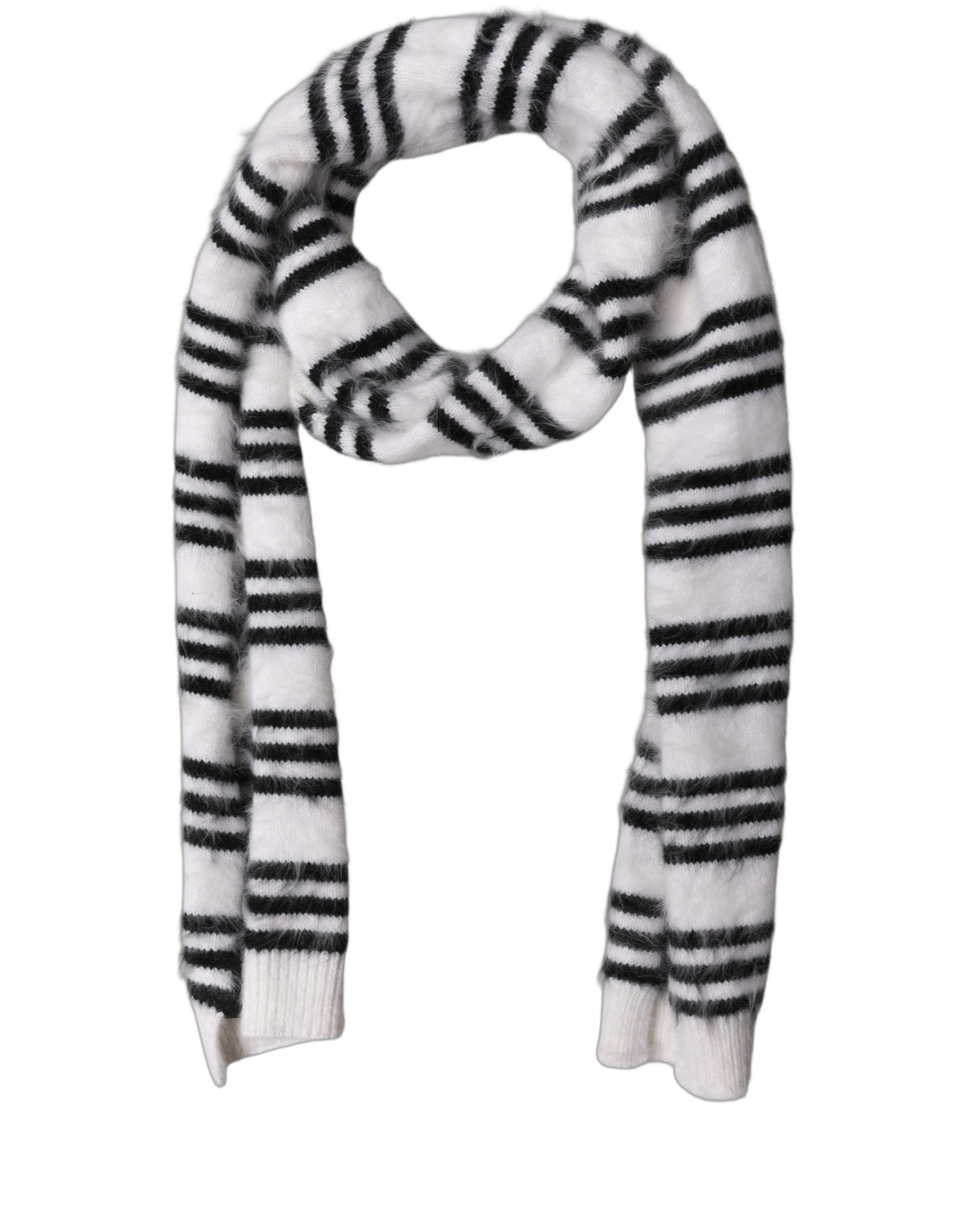 White and Black Scarf
