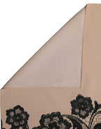 Black and Beige Silk Scarf