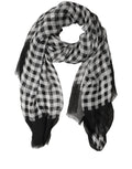 Black and White Silk Scarf