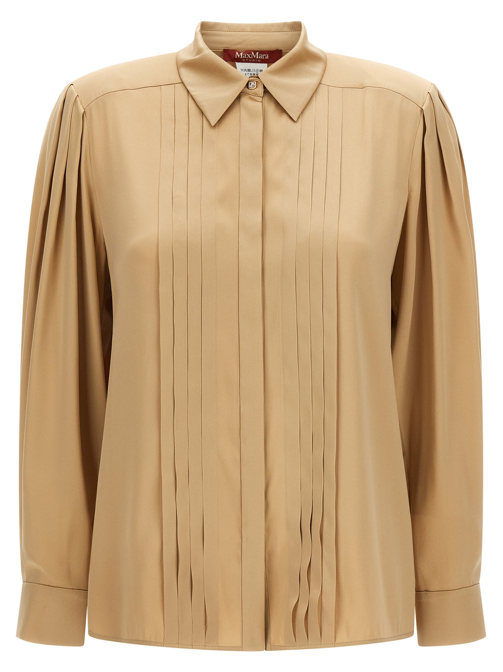 Beige Silk Blouse