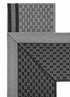 GG Cashmere Scarf – Grey & Black