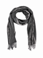 GG Cashmere Scarf – Charcoal