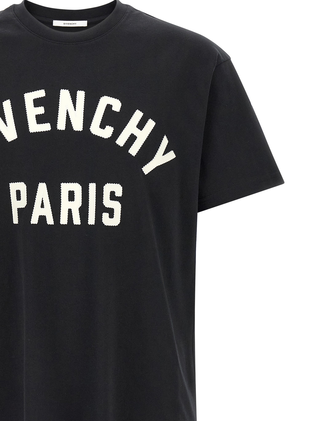 White and Black Cotton T-Shirt