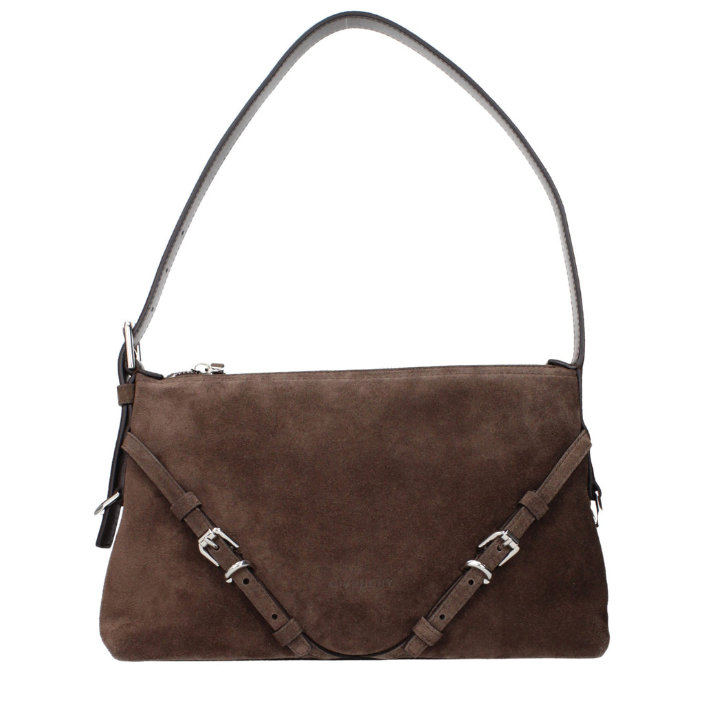 Brown Suede Shoulder Bag
