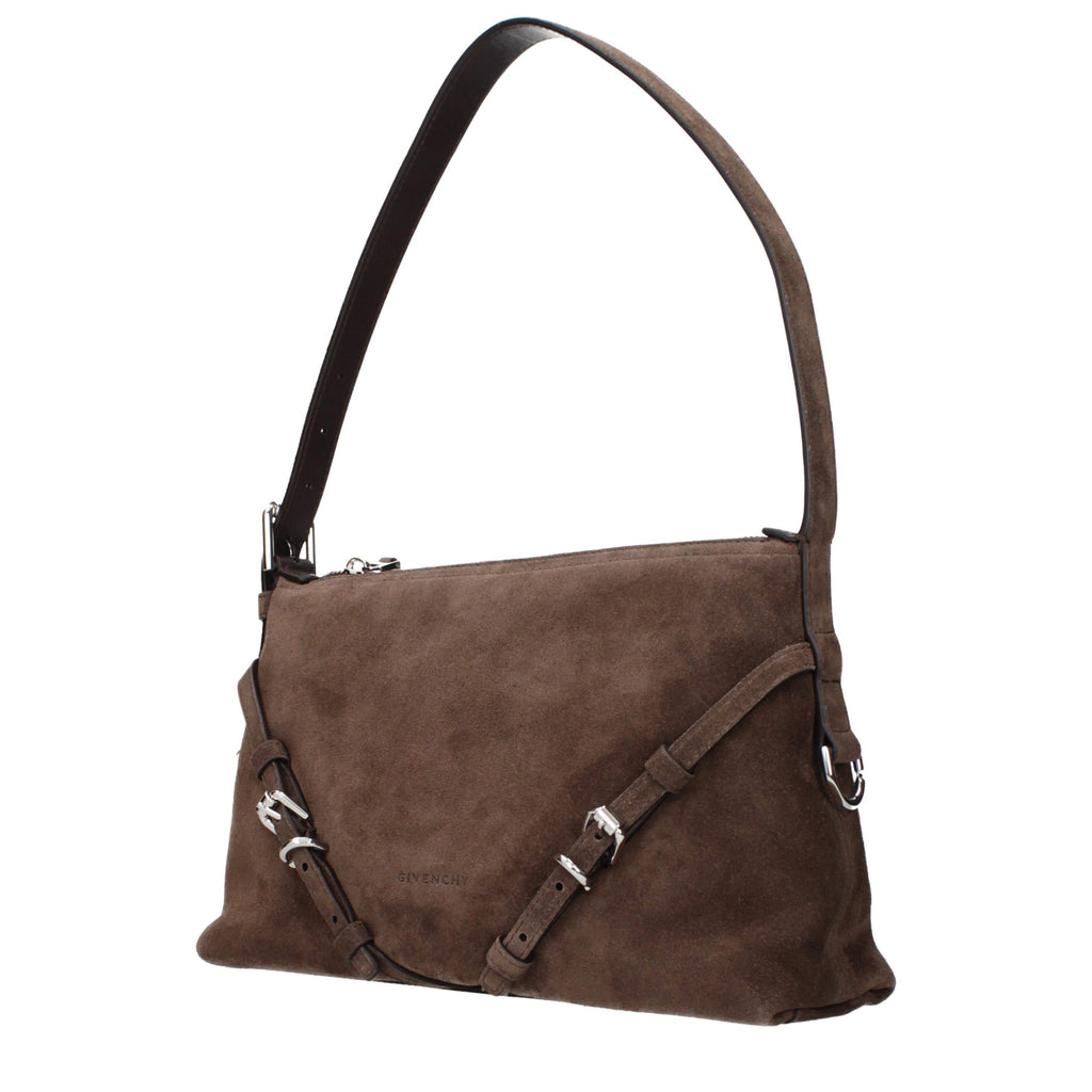 Brown Suede Shoulder Bag