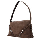 Brown Suede Shoulder Bag