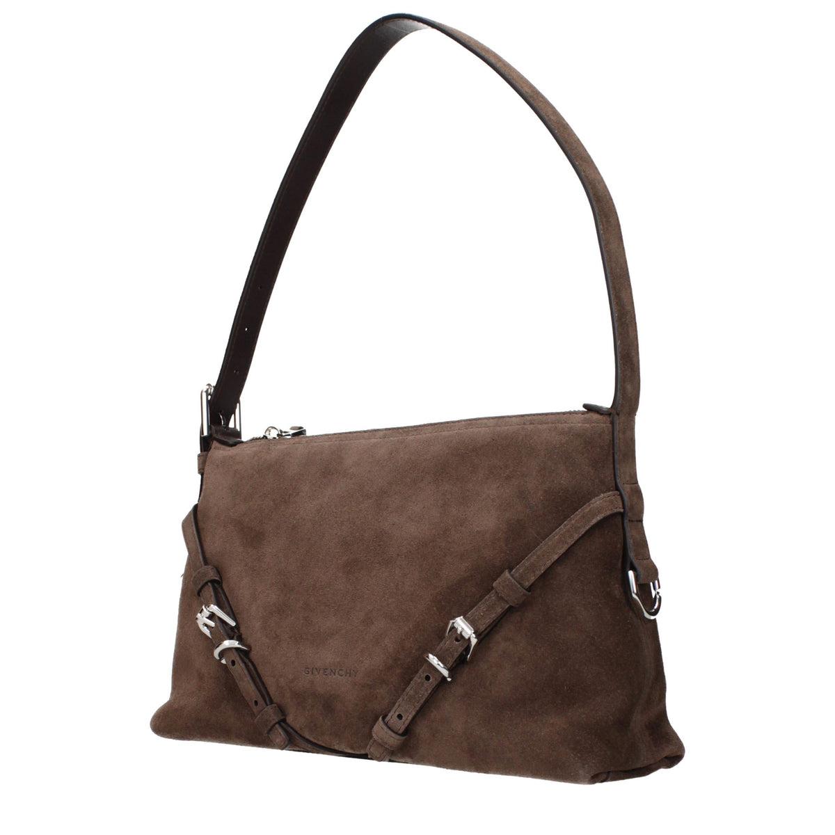 Brown Suede Shoulder Bag