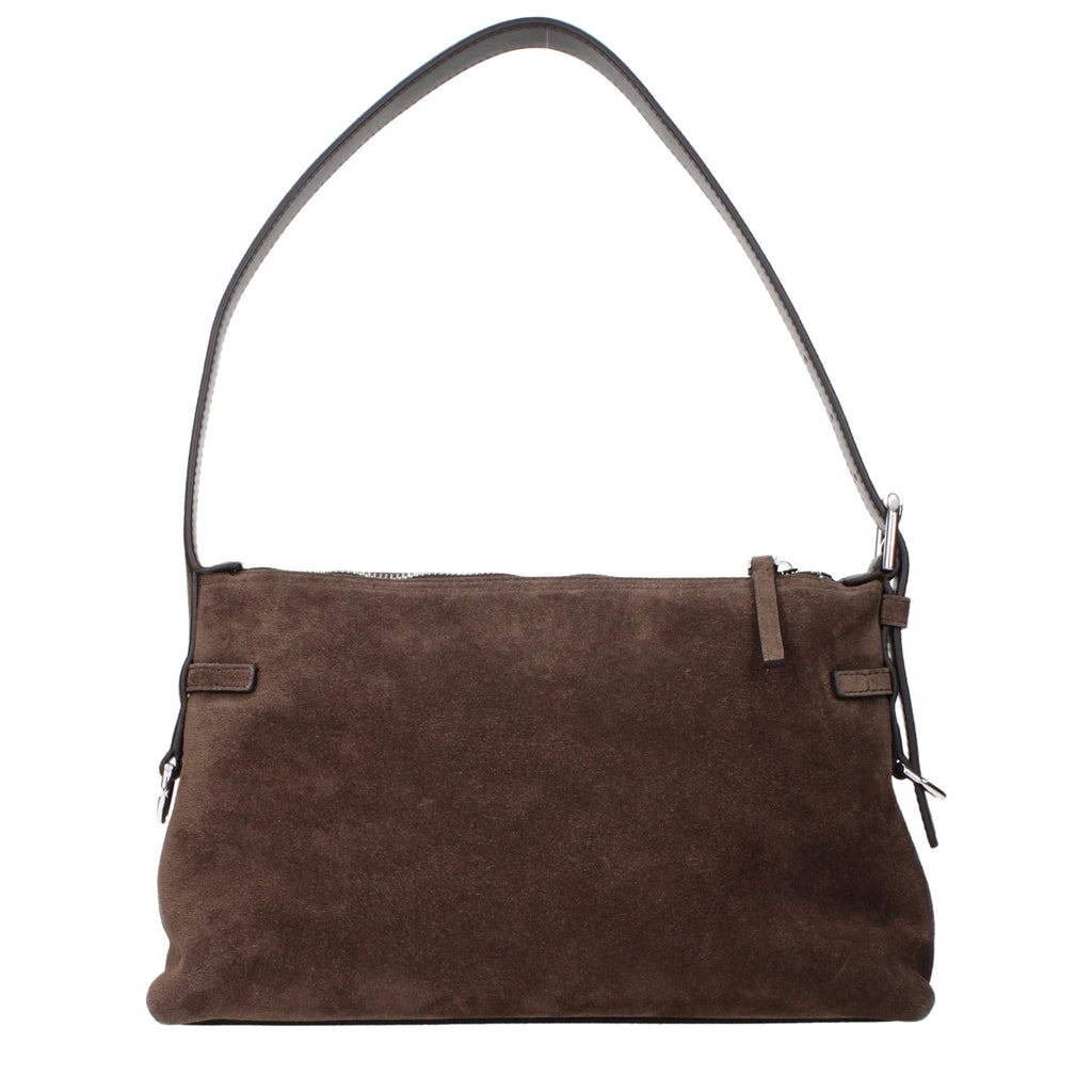 Brown Suede Shoulder Bag
