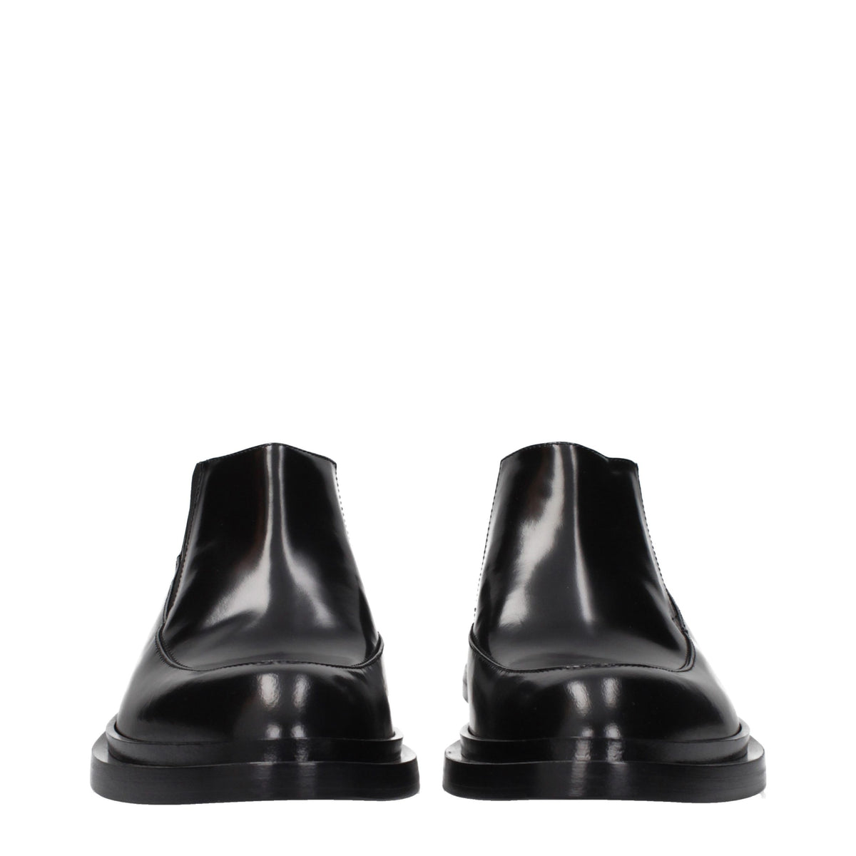 Black Leather Ankle Boots
