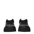Black Leather Sneakers