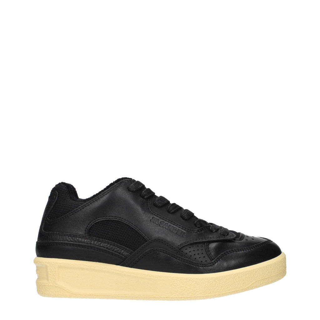 Black Leather Sneakers