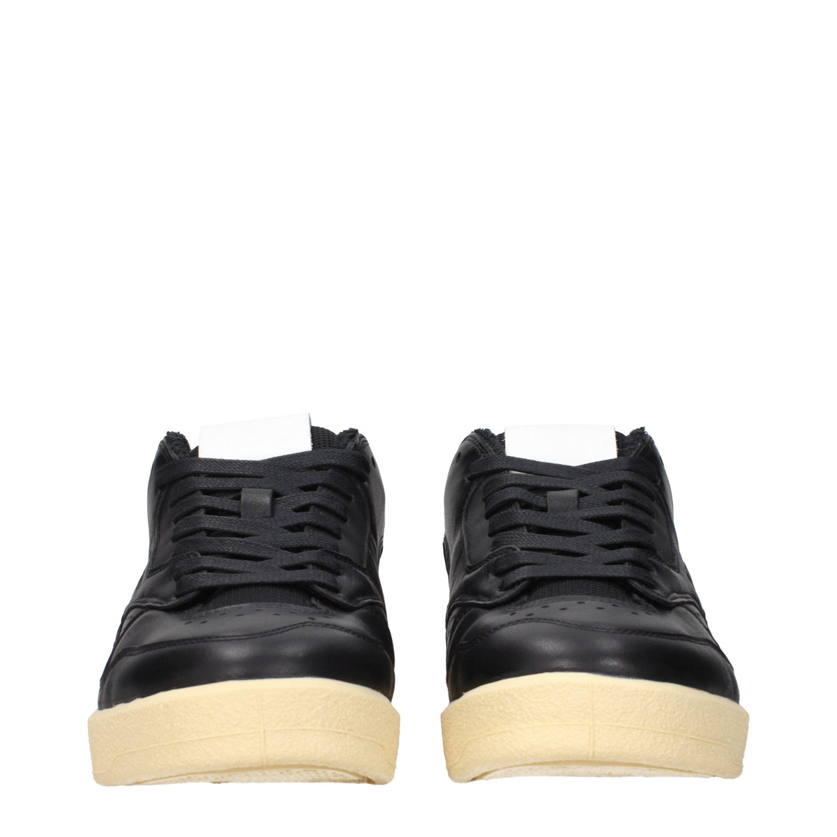 Black Leather Sneakers