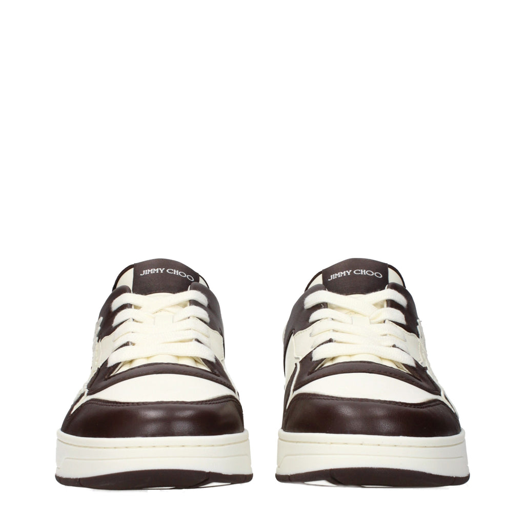 Beige Leather Sneakers