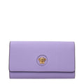Purple Leather Clutch Bag