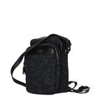 Black Fabric Crossbody Bag