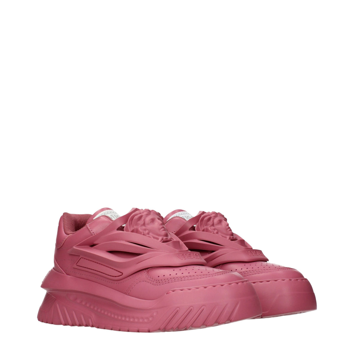 Pink Leather Sneakers