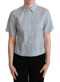 Blue and White Cotton Shirt