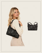 Buckled Leather Shoulder Bag
