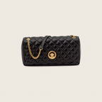 Quilted Medusa Shoulder Bag – Black