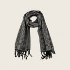 GG Cashmere Scarf – Grey & Black