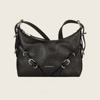Buckled Leather Shoulder Bag