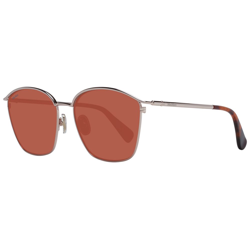 Lunettes de soleil Max Mara en métal or rose
