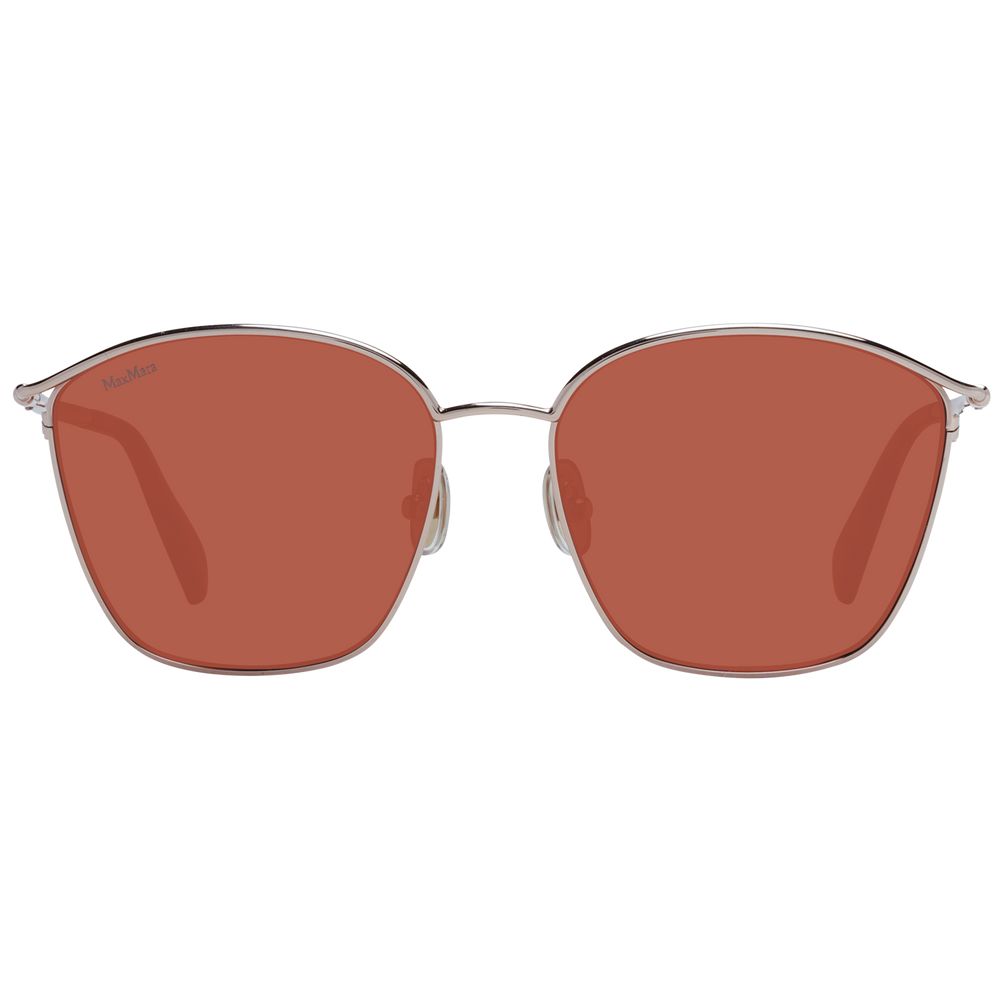 Lunettes de soleil Max Mara en métal or rose