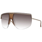 Lunettes de soleil métalliques Max Mara dorées