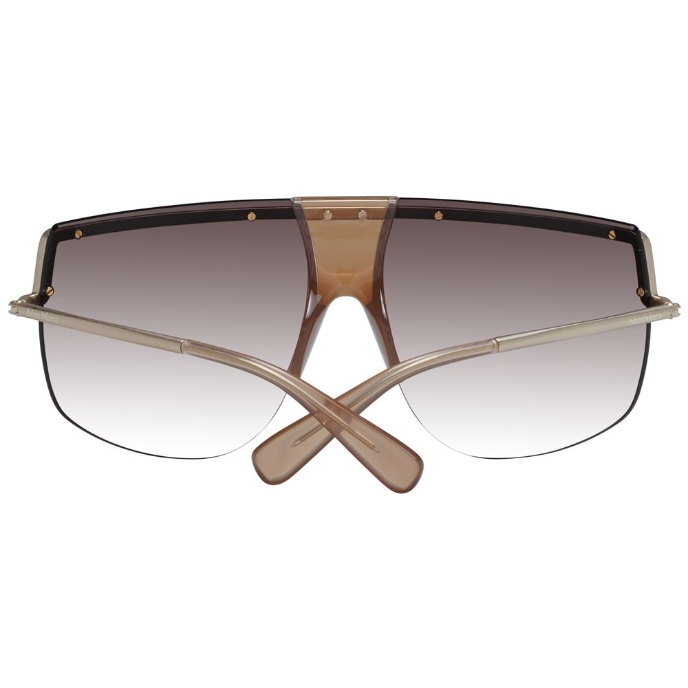 Lunettes de soleil métalliques Max Mara dorées