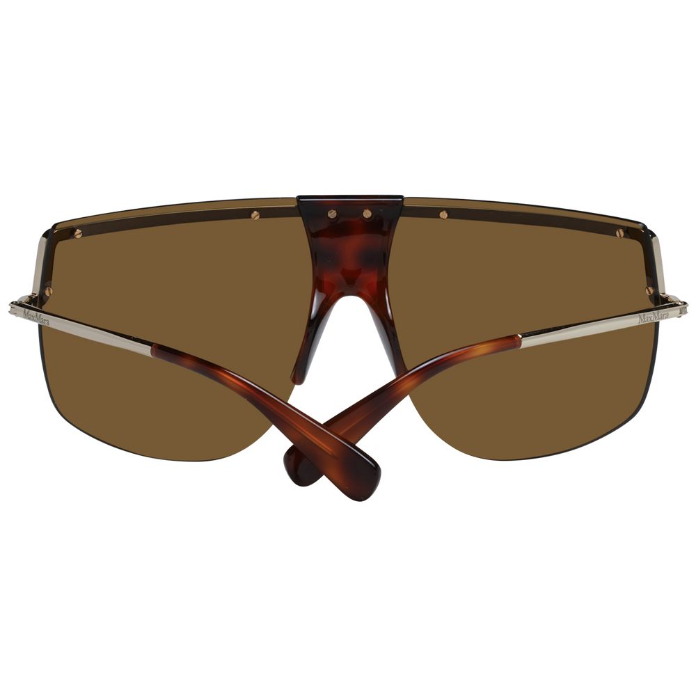 Lunettes de soleil métalliques Max Mara dorées