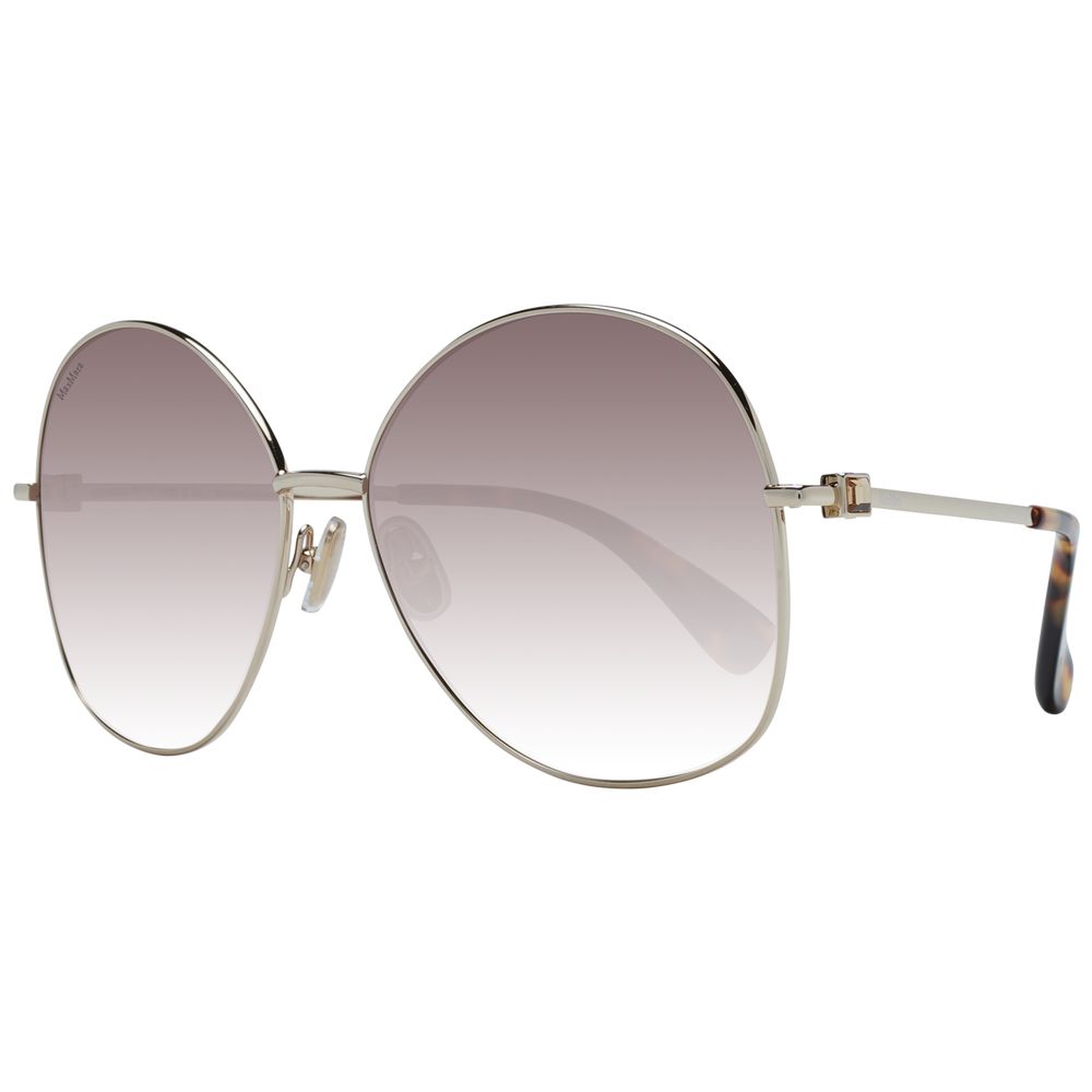 Lunettes de soleil métalliques Max Mara dorées