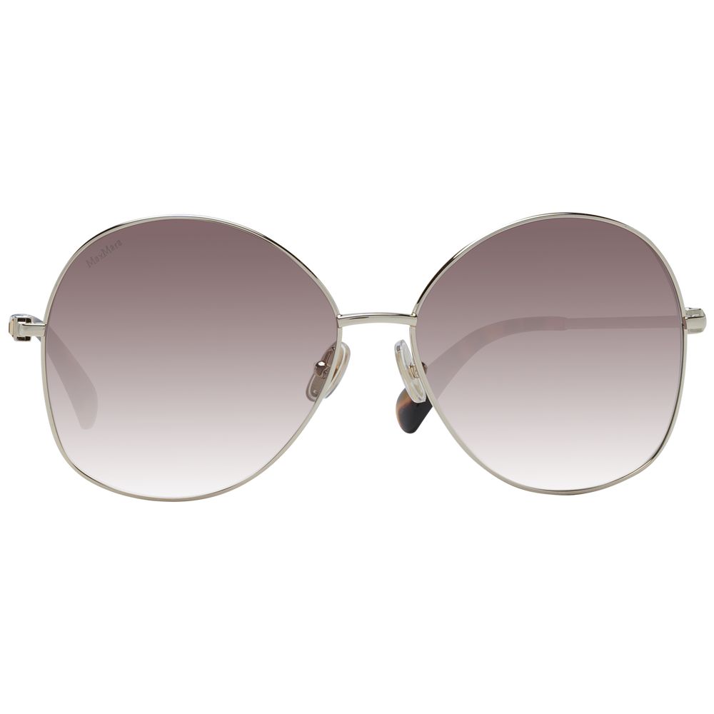 Lunettes de soleil métalliques Max Mara dorées