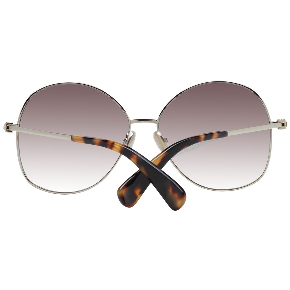 Lunettes de soleil métalliques Max Mara dorées