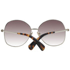 Lunettes de soleil métalliques Max Mara dorées