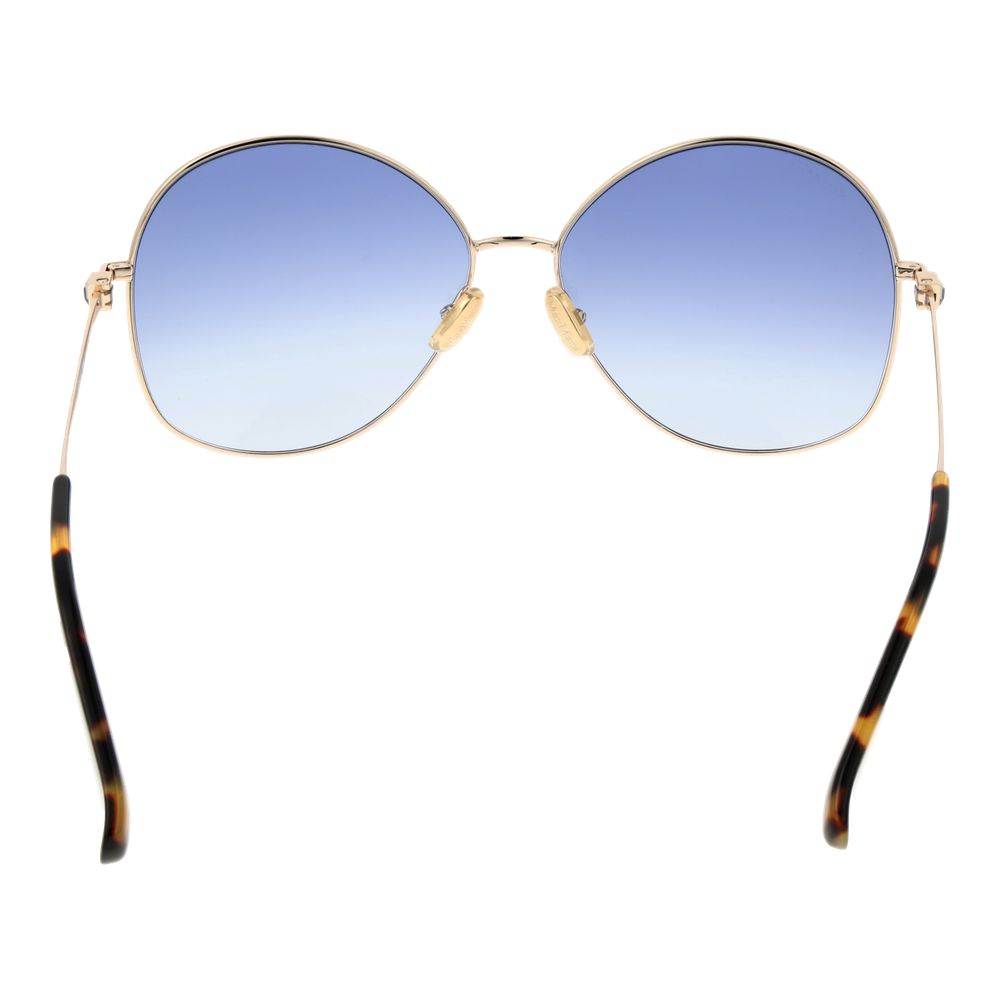 Lunettes de soleil métalliques Max Mara dorées